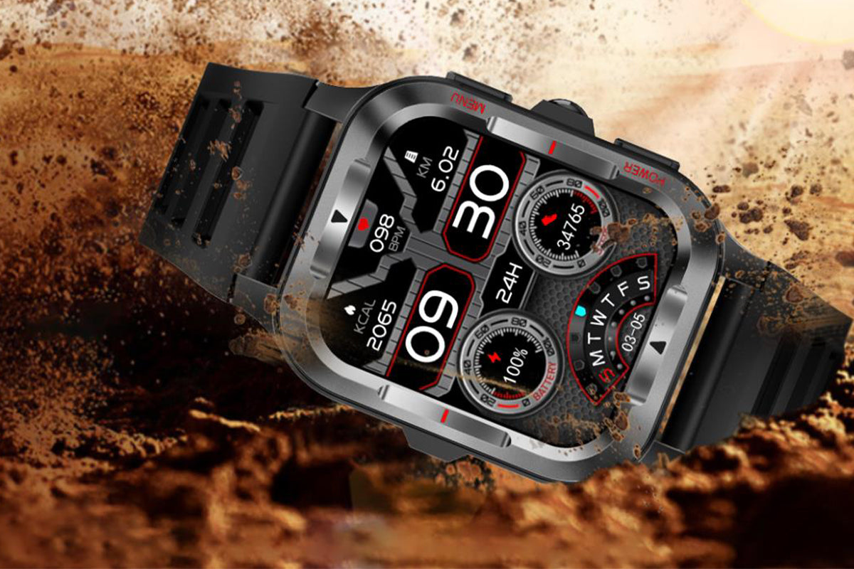 Smart Watches for Men Fitness Tracker with Call Function 100+ Sport Modes Flashlight-Black