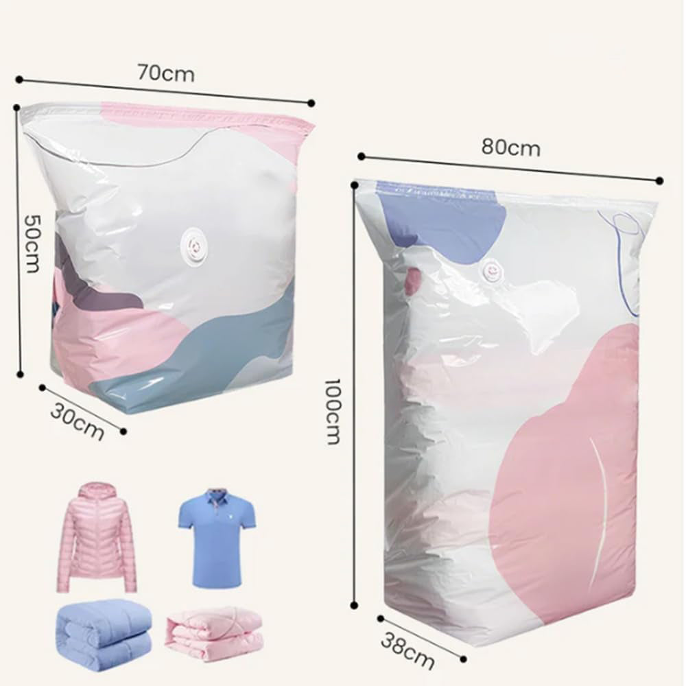 4Pcs No Vacuum Compression Bags Self Sealing Storage for Clothes