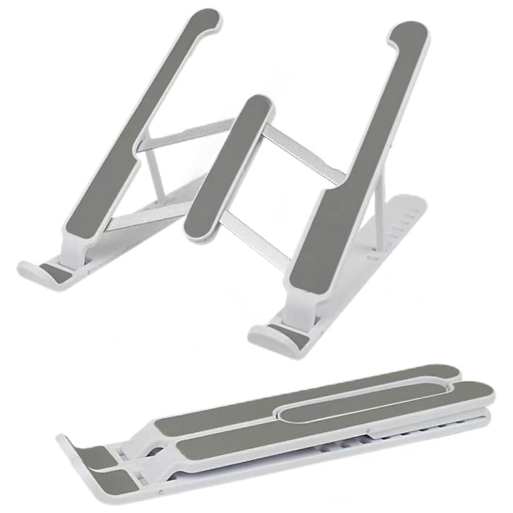 Foldable Aluminum Laptop Stand with Adjustable Height for Desk-Black