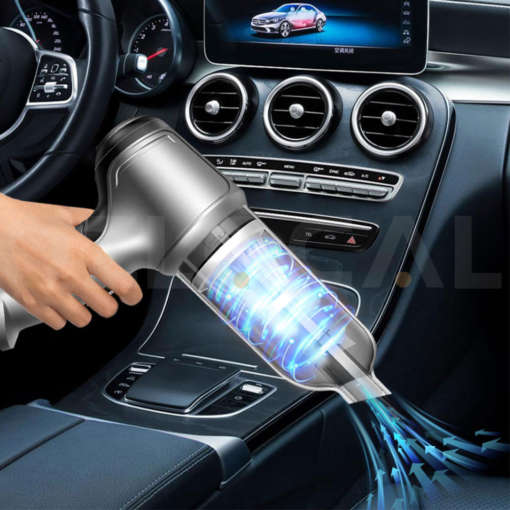 Cordless Handheld Vacuum Cleaner Home Car Dust Blower Dust Blower Mini Air Duster Grey
