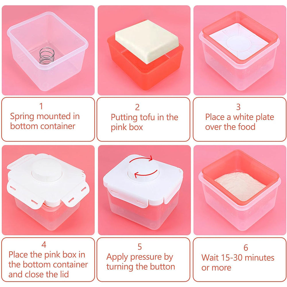 Tofu Press Marinating Dish Tofu Presser Drainer with Drip Tray Removing Water Moisture Green