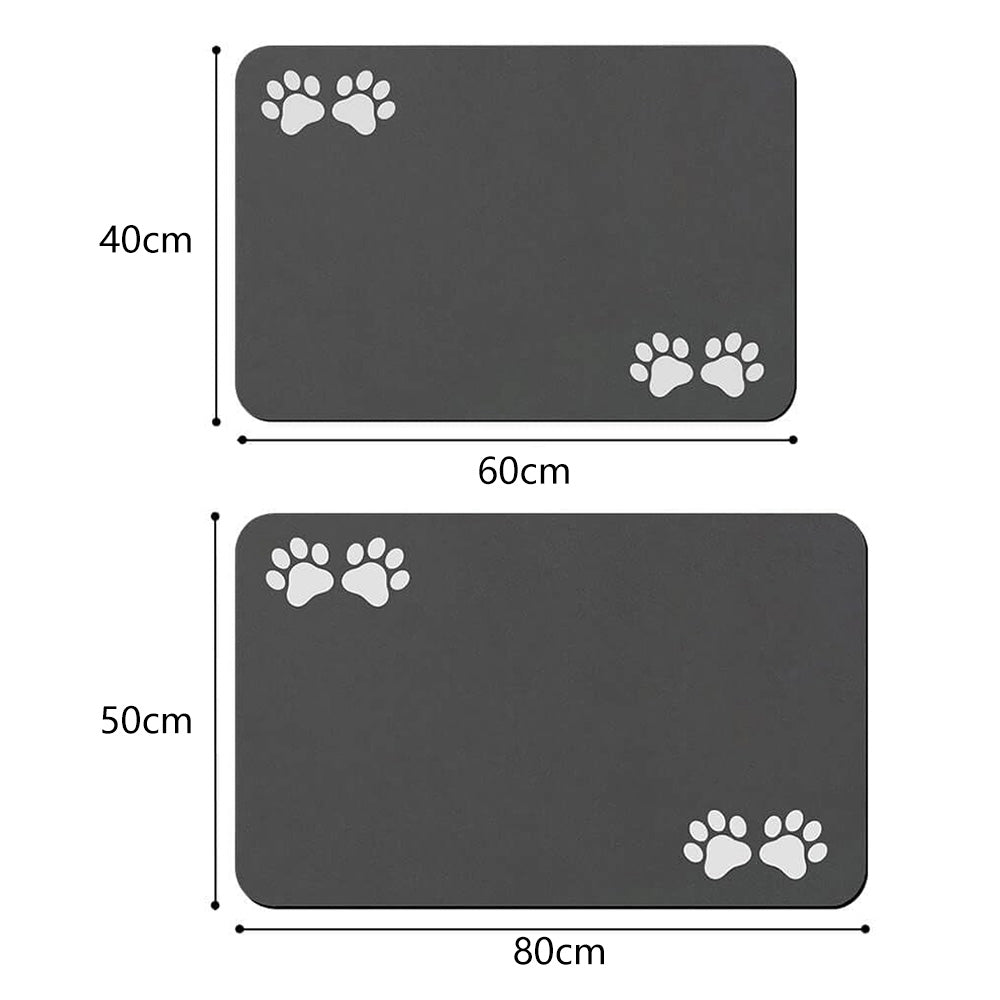 Pet Quick Dry Food Mat Absorbent Dog Feeding Mat for Food and Water Style 2