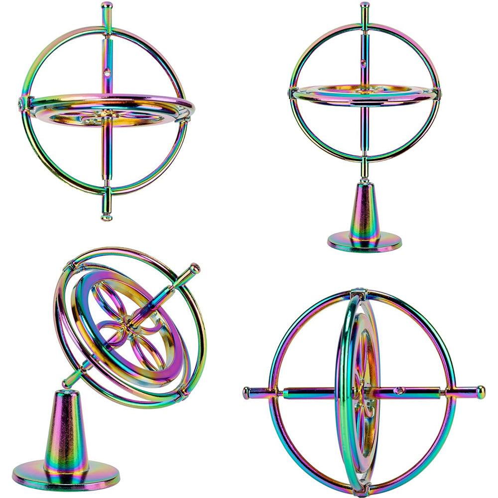 Metal Gyroscope Educational Fingertip Gyro Toy Speed Balance Spinning Top Gyroscope Mixed Color