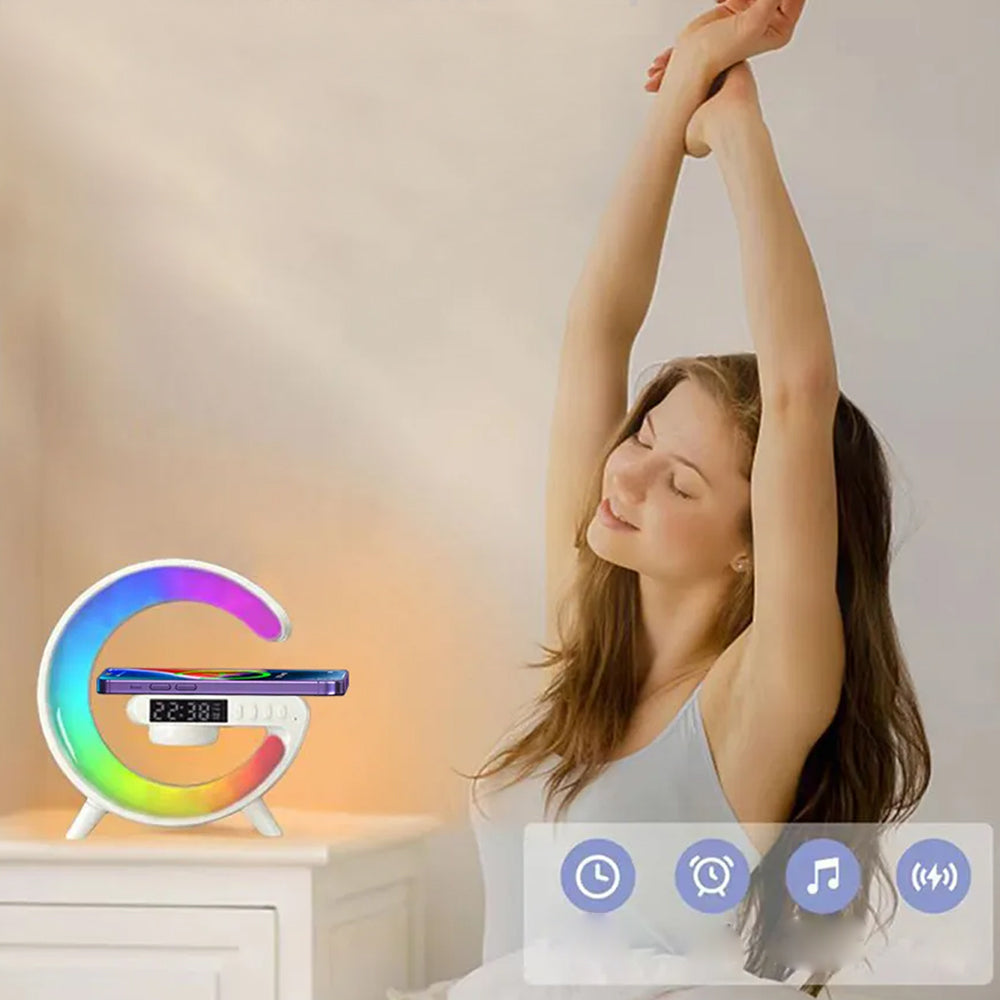 3 in 1 Night Light Bluetooth Speaker with Wireless Charger