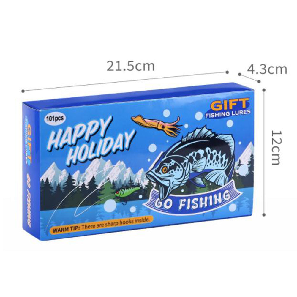 101 Pcs Set Fishing Tackle Set Lures Fishing Kit for Fishing Lovers Beginners
