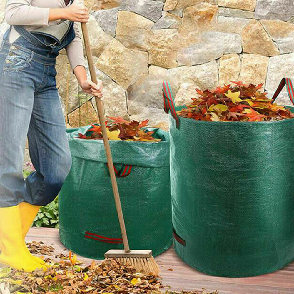 Heavy Duty Outdoor Leaf Collection Bag Foldable Garden Yard Waste Tarp
