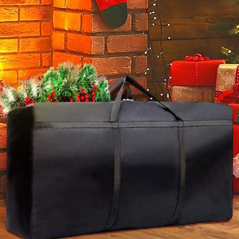 Water-Resistant Christmas Storage Bag Reusable Dustproof Xmas Tree Container Black