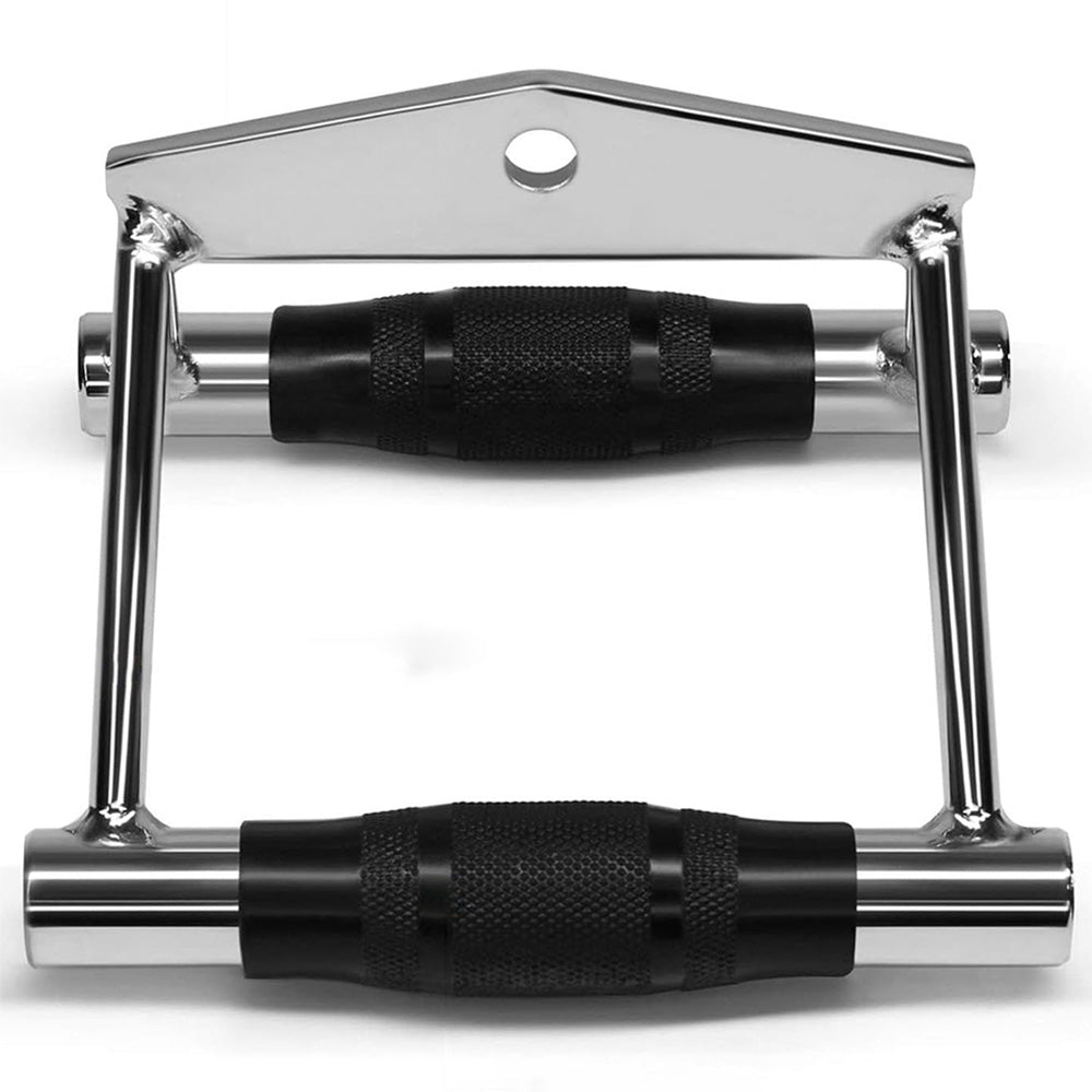 V-Grip Lat Pulldown Bar Non-Slip Rubber Grip Steel Attachment for Cable Pulley Systems Weight Workout Tool Black