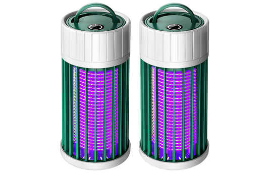 2pcs USB Electronic Rechargeable Mosquito Killer Lamp Night Light Mosquito Trap Indoor-Green