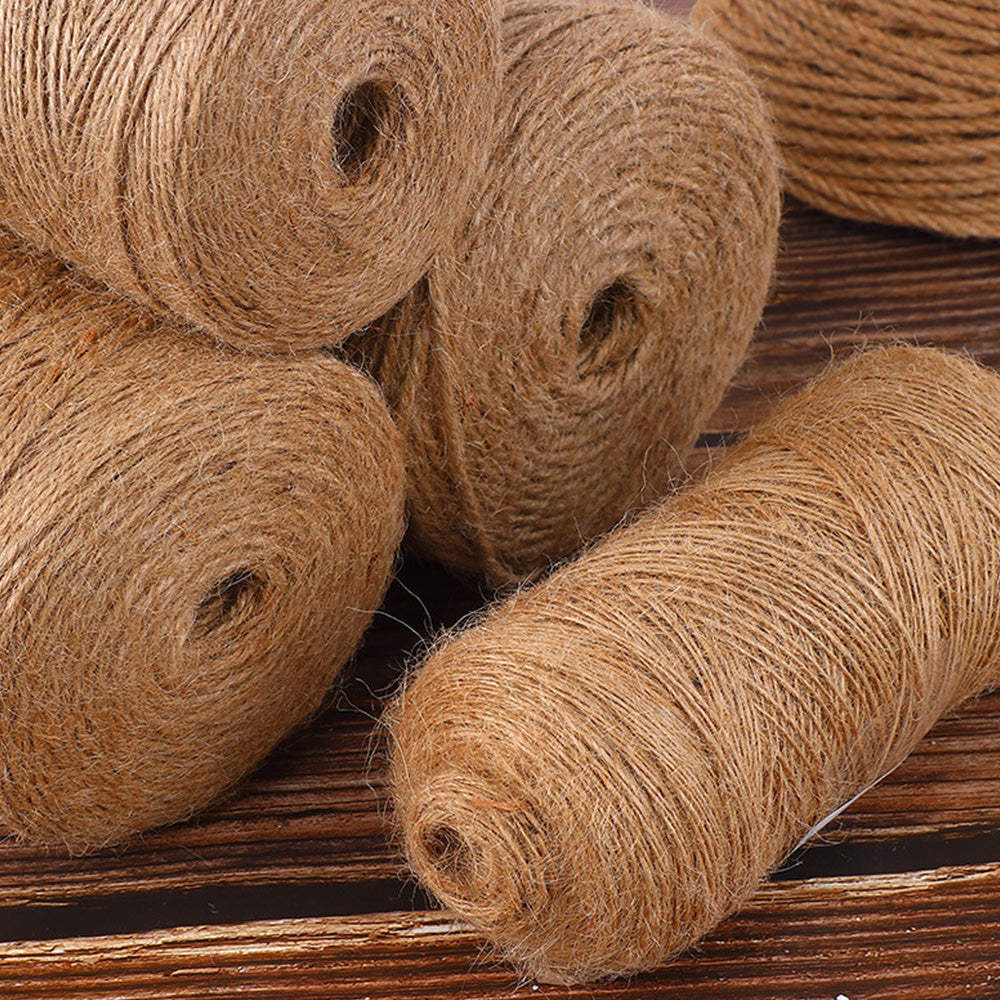 2 Rolls of 200M Jute Twine String for Crafting Gardening Gift Wrapping Macrame DIY Home Decor
