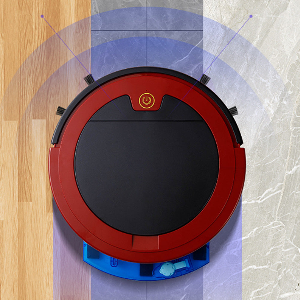 4-Mode Vacuum Robot Cleaner with Remote Control Red