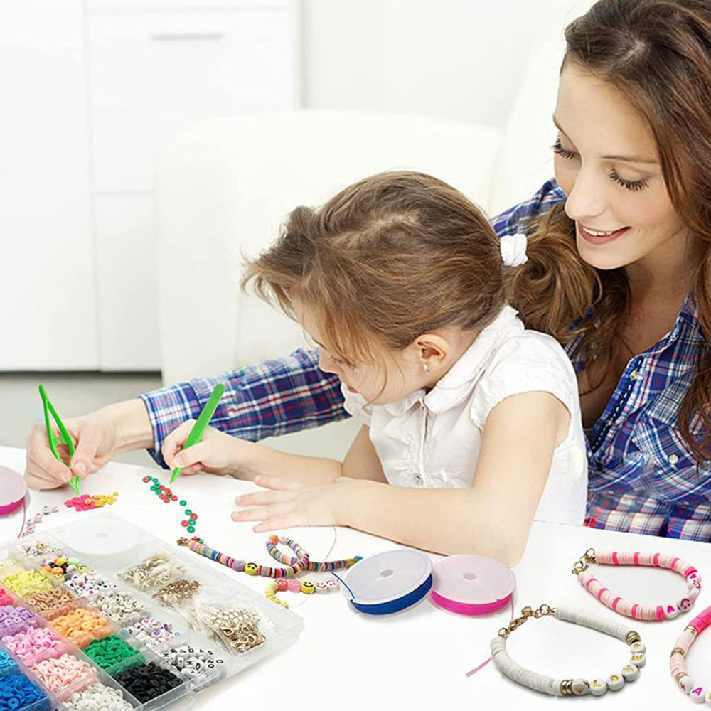 Clay Beads Bracelet Making Kit Friendship DIY Jewelry Making Beads Set