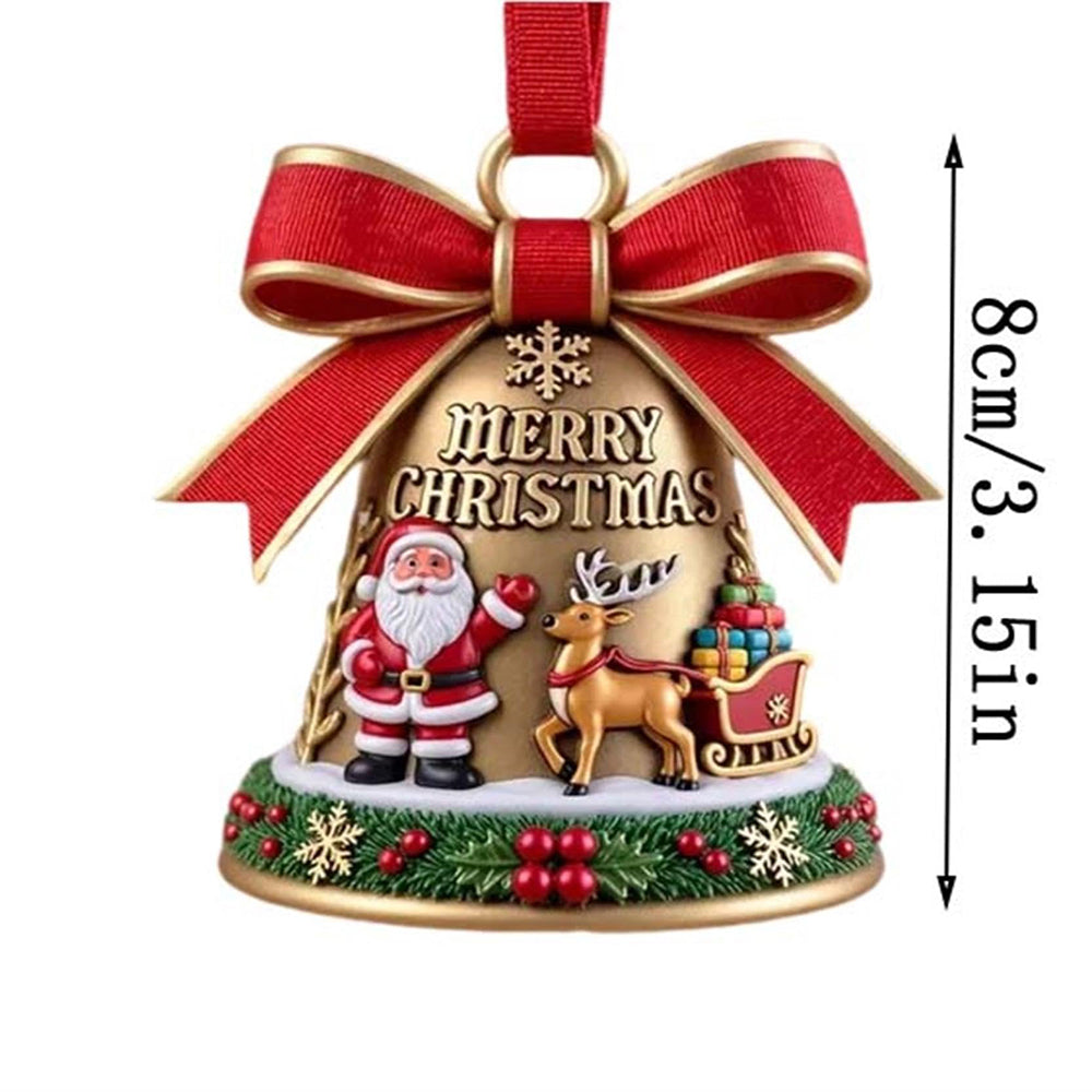6 Piece Acrylic Christmas Tree Ornament Hanging Decoration Set