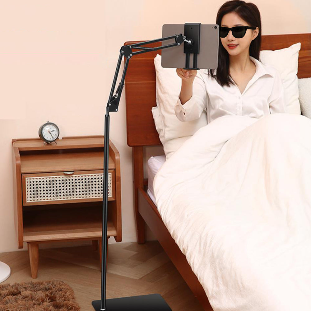 Adjustable Floor Stand Holder Overhead Bed Phone Stand Compatible with Tablet iPad