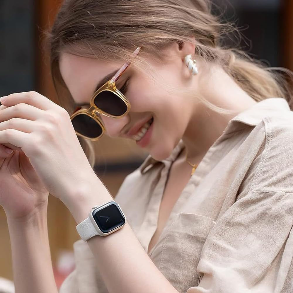 For Apple Watch Dandelion Floral Watch Band Replacement Strap White