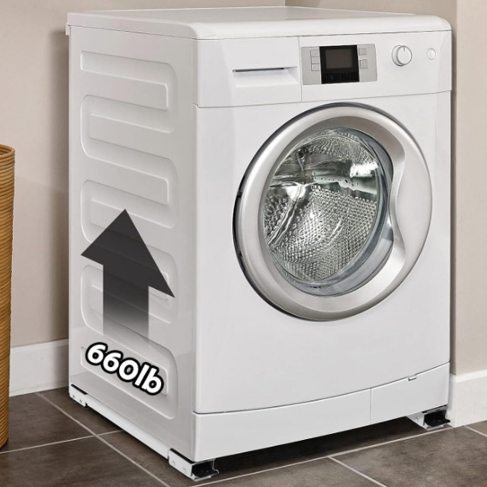 2Pcs Heavy Duty Appliance Rollers Extendable Mobile Rolling Base for Easy Moving White