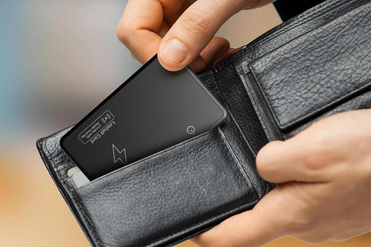 2Pcs Rechargeable Thin Wallet Tracker Card Works with Apple Find My App