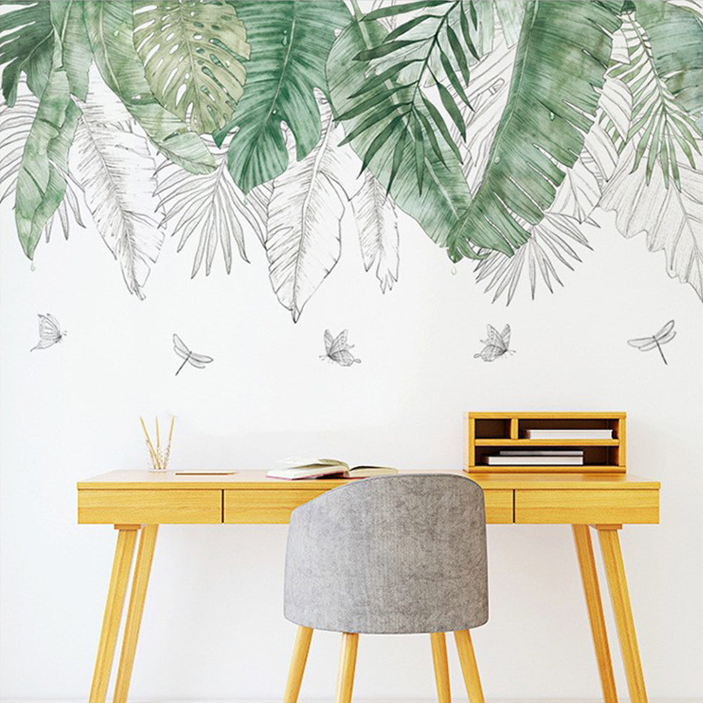 Self-adhesive Removable Green Leaves Plant Wall Sticker Home Decor-Style 4