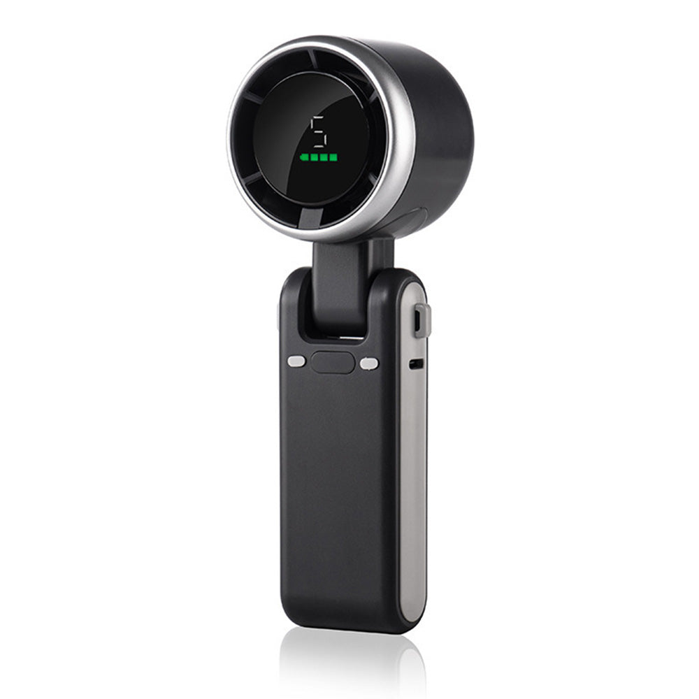 Portable Handheld Turbo Fan with 5-Speed Settings Mini Travel Fan for Beach and Outdoor Use Black