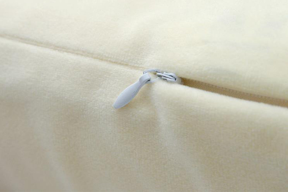 Natural Latex Body Pillow Springy Long Leg Pillow Cover Included for Sleeping-Beige