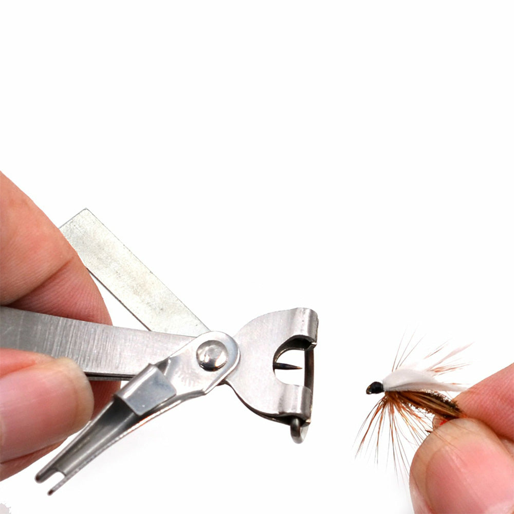 Fishing Knot Tying Tool Fast Line Clippers Tie Tippet Cutter Nipper-Silver