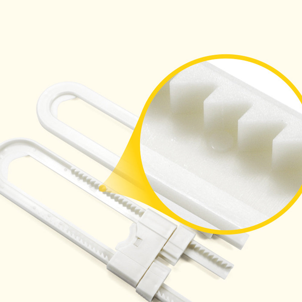 6Pcs Baby Proofing Locks U-Shaped Sliding Cabinet Locks Adjustable Childproof Latch