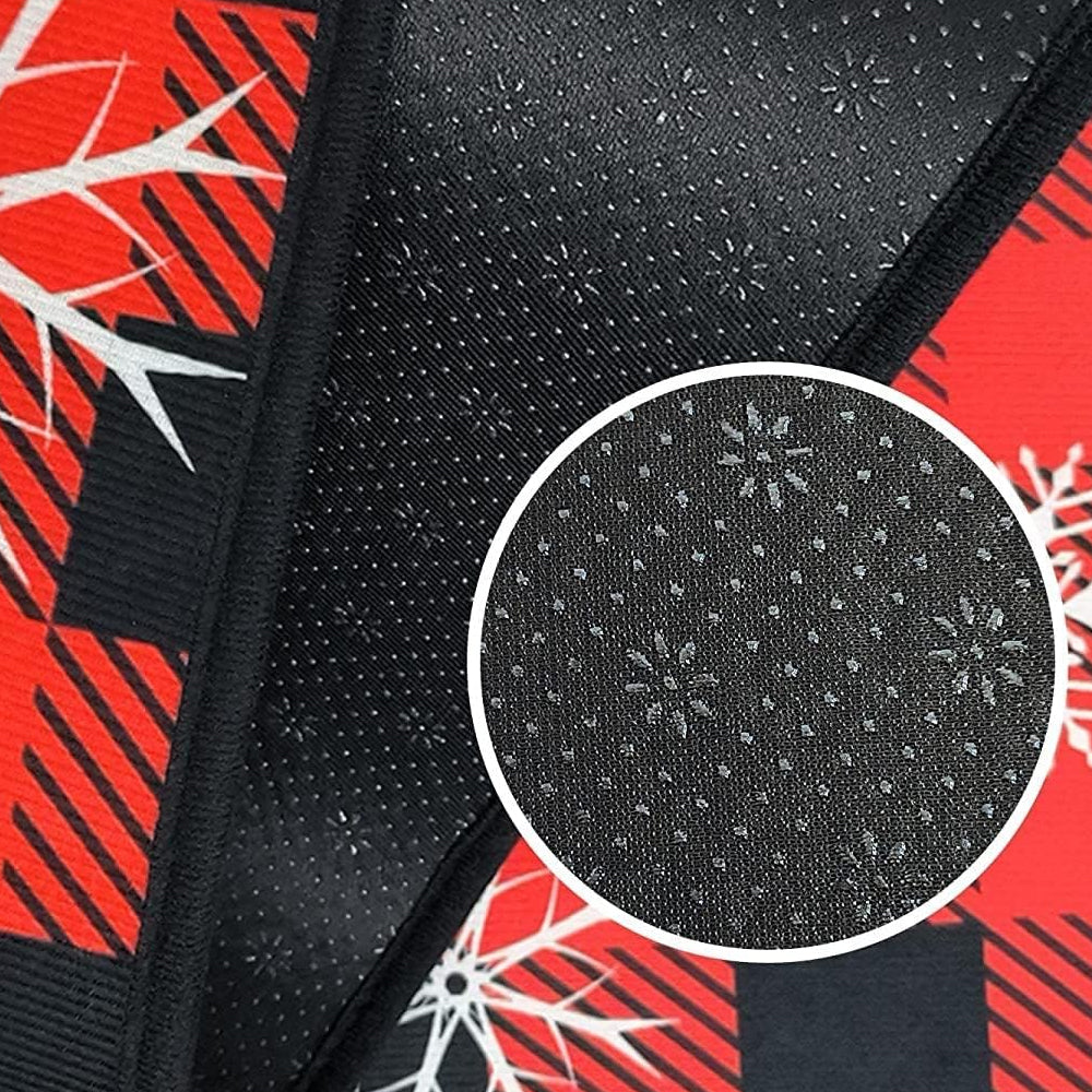 2Pcs Set Christmas Floor Mats Non-Slip Kitchen Mats Xmas Doormats Style 4