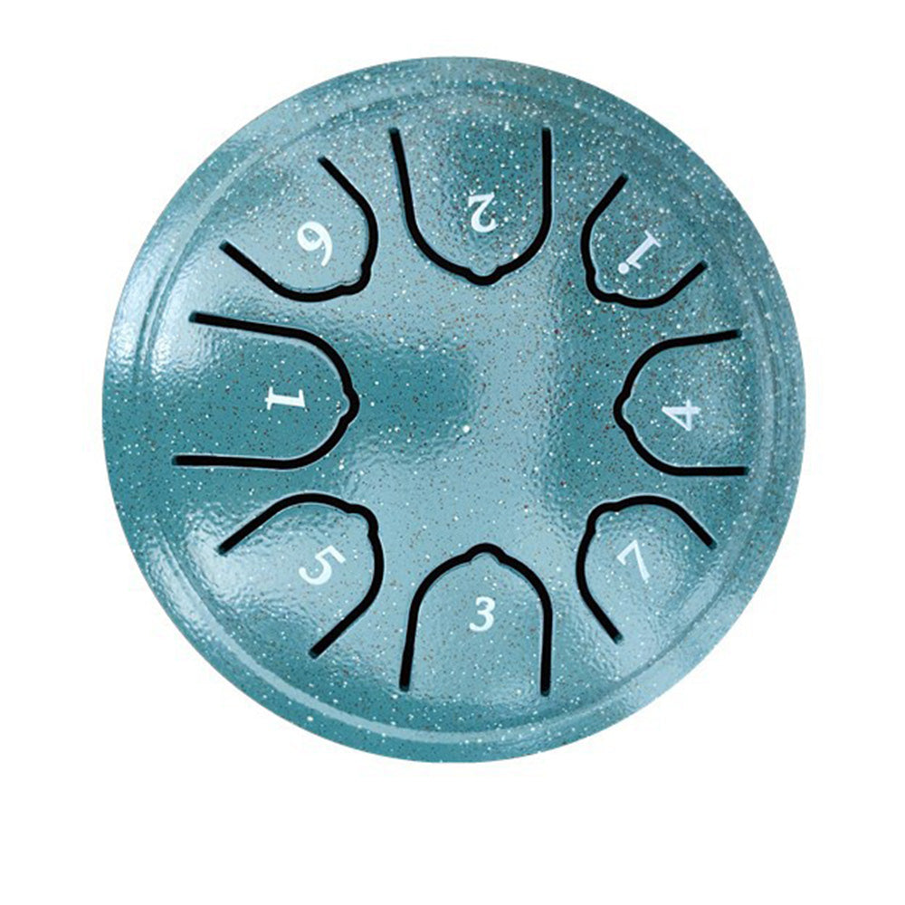 8-Note Rain Drum Steel Tongue Drum Rain Chime for Outside Garden Green