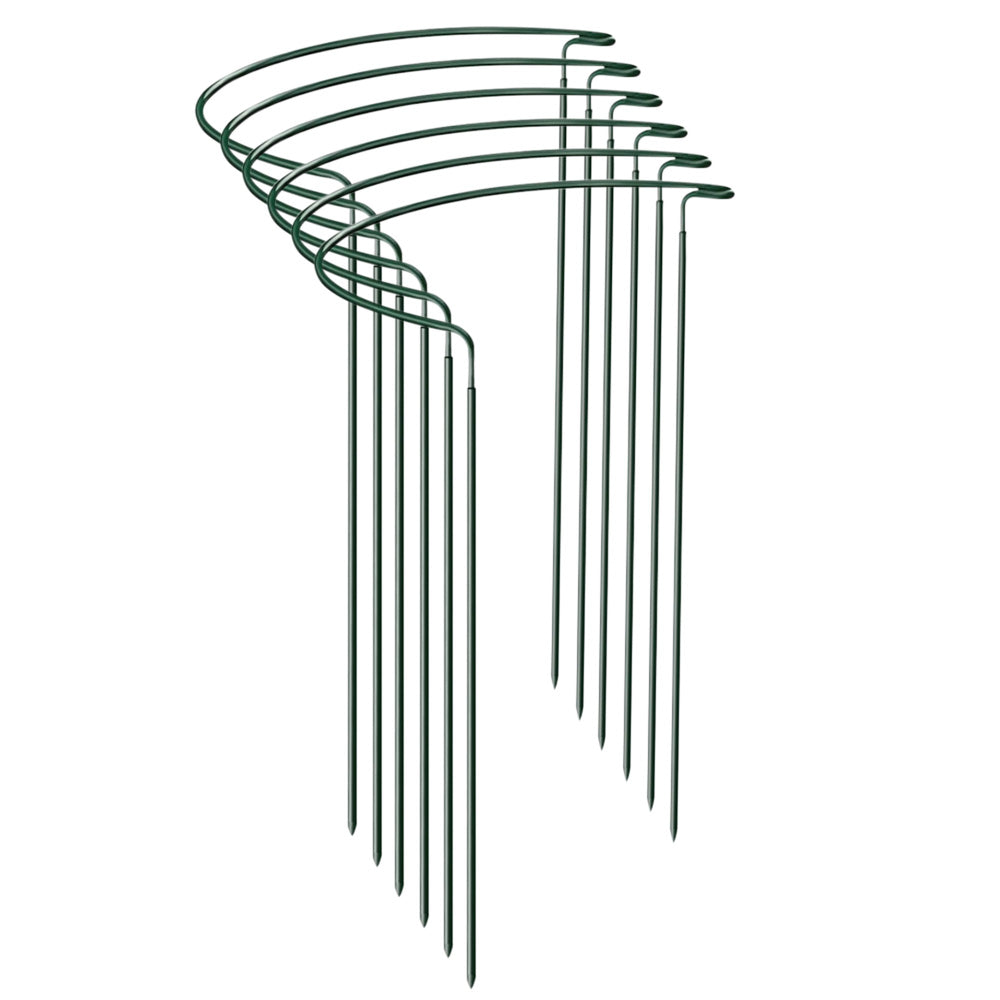 Plant Supports Stakes Set Half Round Metal Garden Stakes for Outdoor Indoor Plants