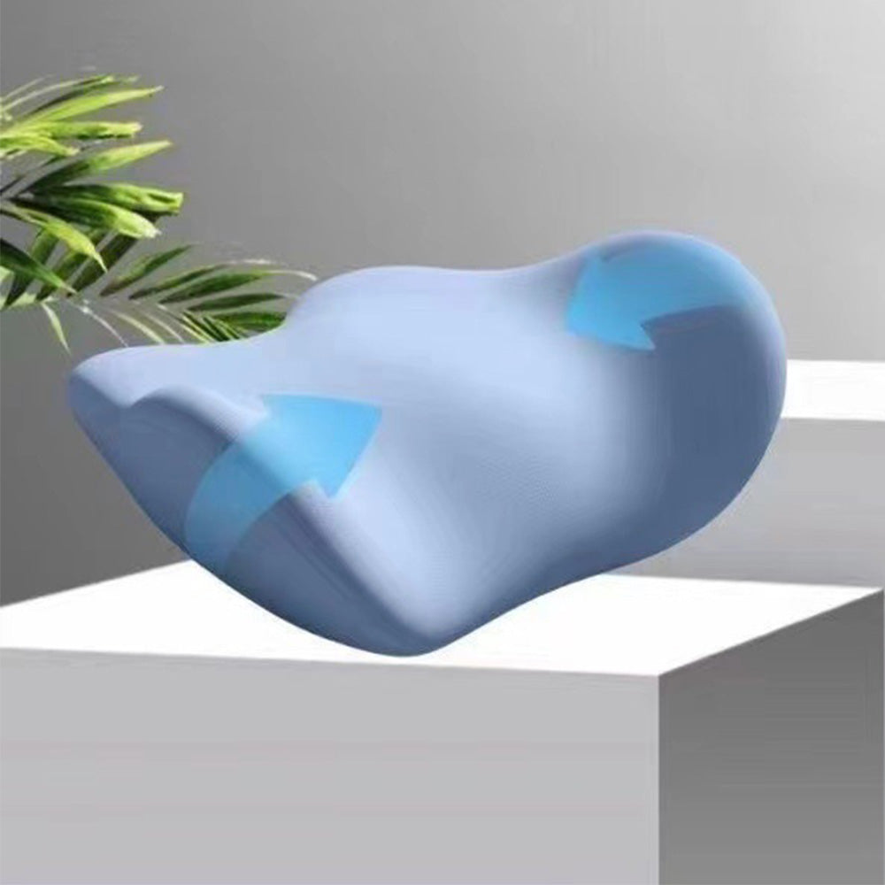 Lumbar Support Sleeping Pillow Memory Foam Cushion Waist Support for Side and Back Sleepers Blue
