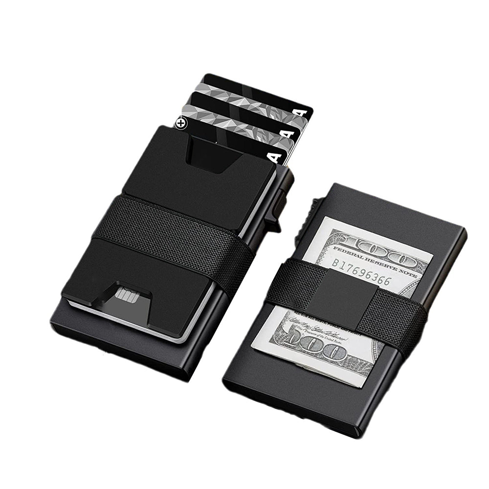 RFID Aluminum Card Holder Slim Pop Up Business Card Case for Men