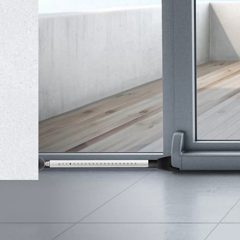 Adjustable Door Security Bar Sliding Stopper Bar for Home Apartment Travel Hotel White