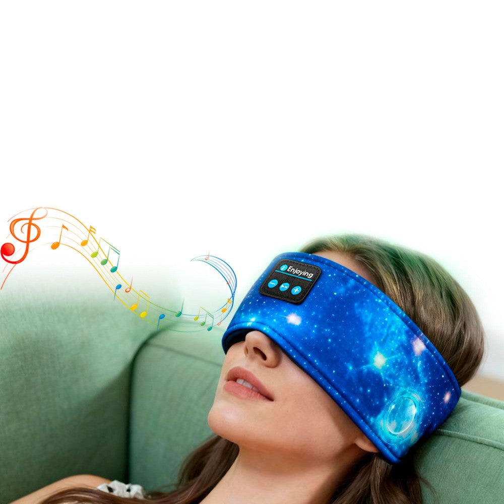 3 in 1 Bluetooth Headband and Eye Mask for Sleeping Meditation and Light Exercise-Dark Blue