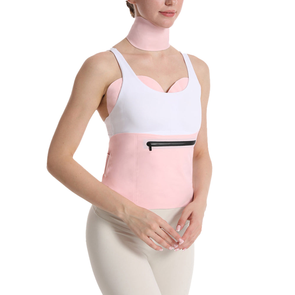 4-Pieces Set Castor Oil Wrap Packs with A Waist Extension Strap Reusable Compress Castor Oil Wrap for Waist Breast and Neck