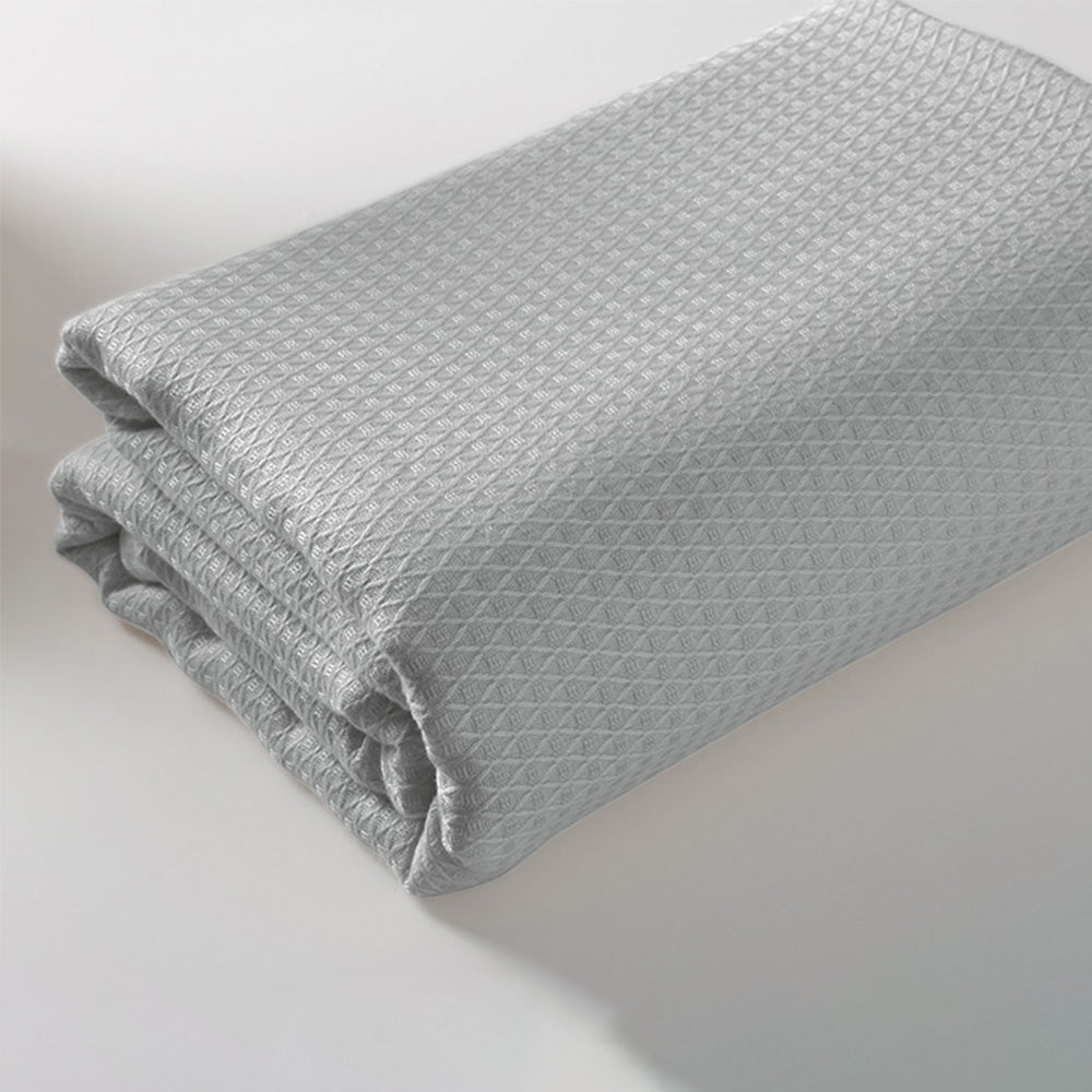 Breathable Summer Blanket Waffle Throw Blanket Air Conditioning Blanket Grey