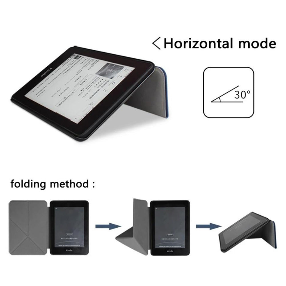 Origami Smart Folding Folio Case Cover for Kindle Paperwhite 5 11th Gen Dark Blue
