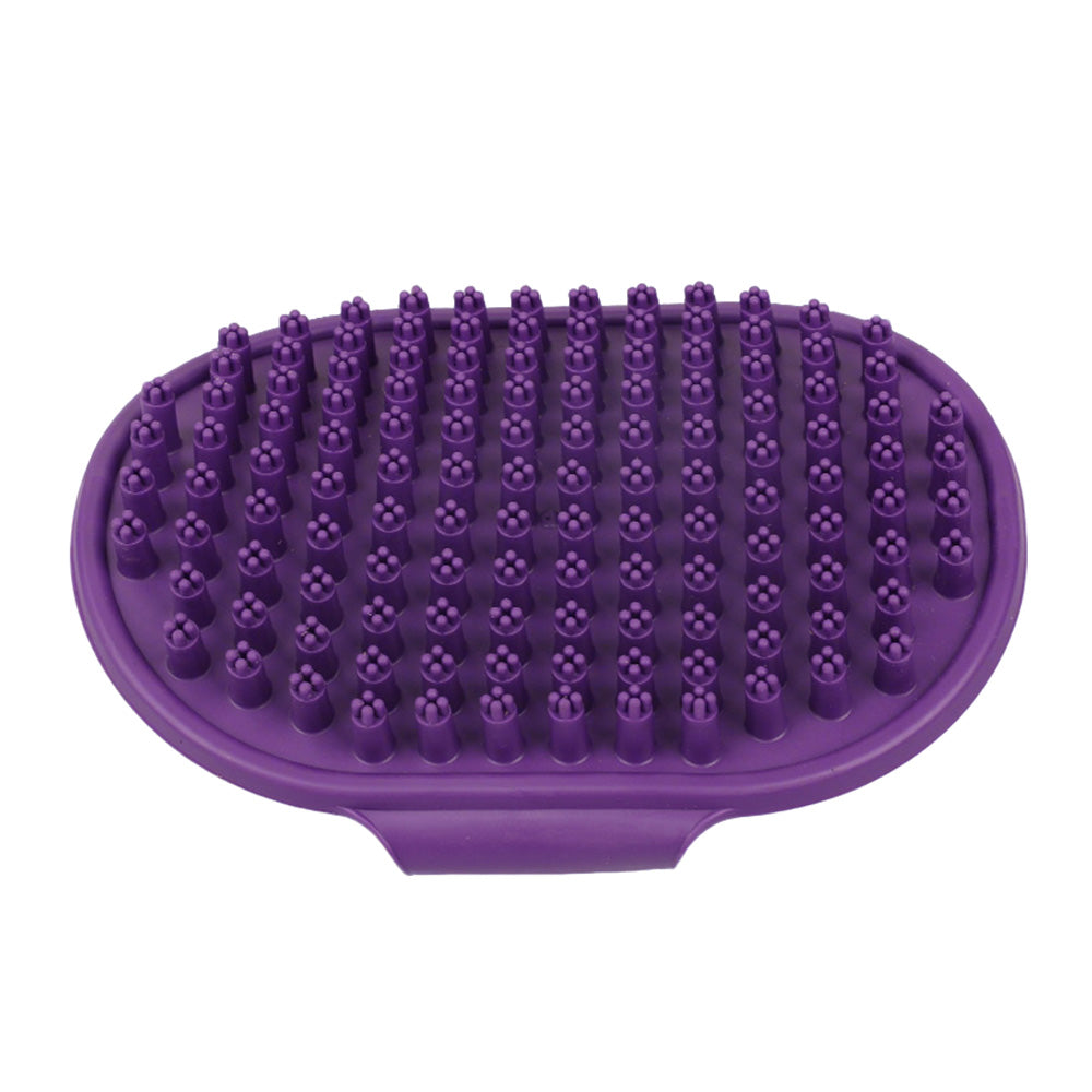 2 Pack Pet Grooming Brush Set Deshedding Double Sided Comb Massage Brush for Cats Dogs Horses-Purple
