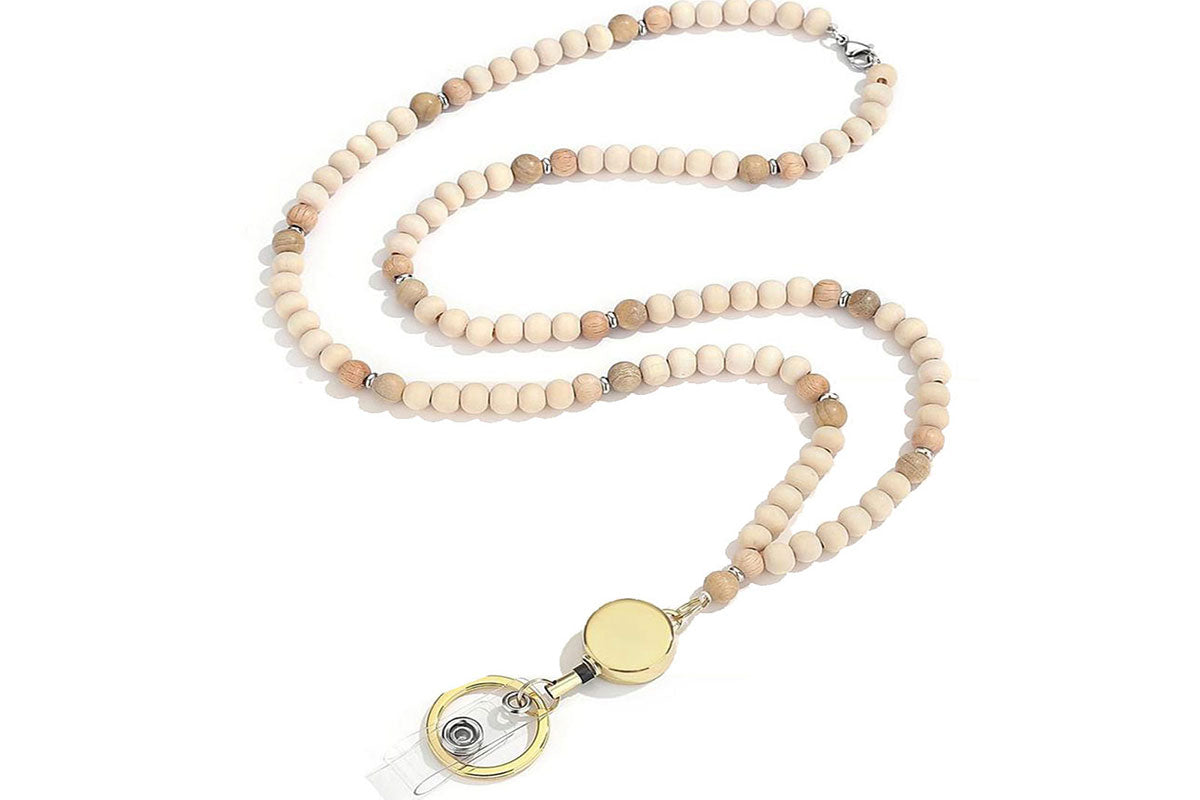ID Card Lanyard Strap With ID Badge Holders Retractable Lanyard Clip For Key