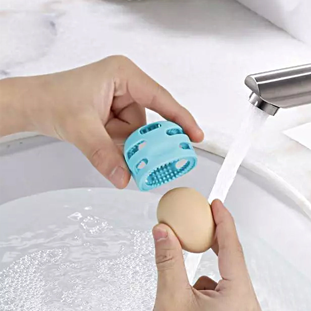 Set of 2Pcs Egg Cleaning Brush Fresh Egg Scrubber Reusable Egg Washing Tools Blue