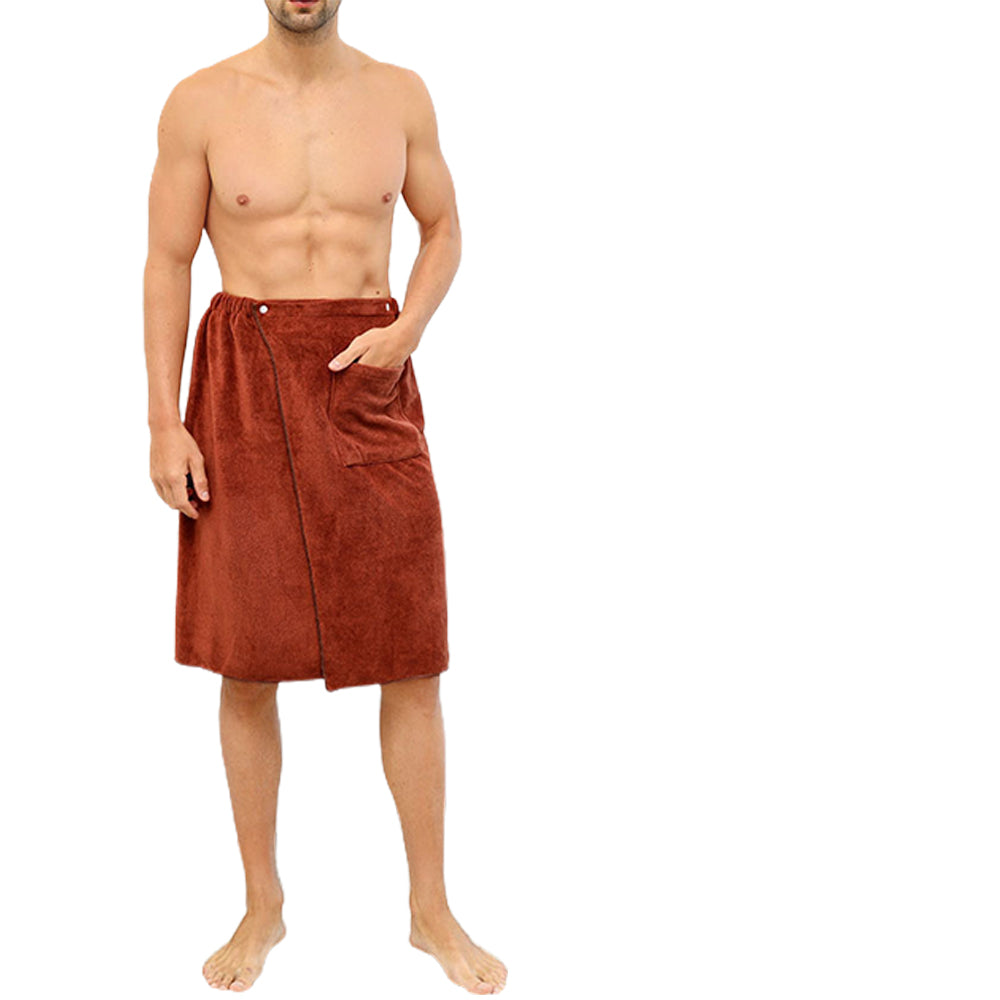 Mens Wearable Bath Towel Shower Wrap Bathroom Pool Beach Spa Bathing Shower Cover Coffee