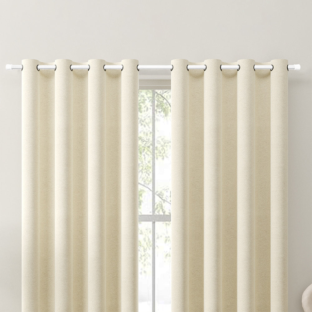 Curtain Rods Set Metal Splicing Curtain Poles White