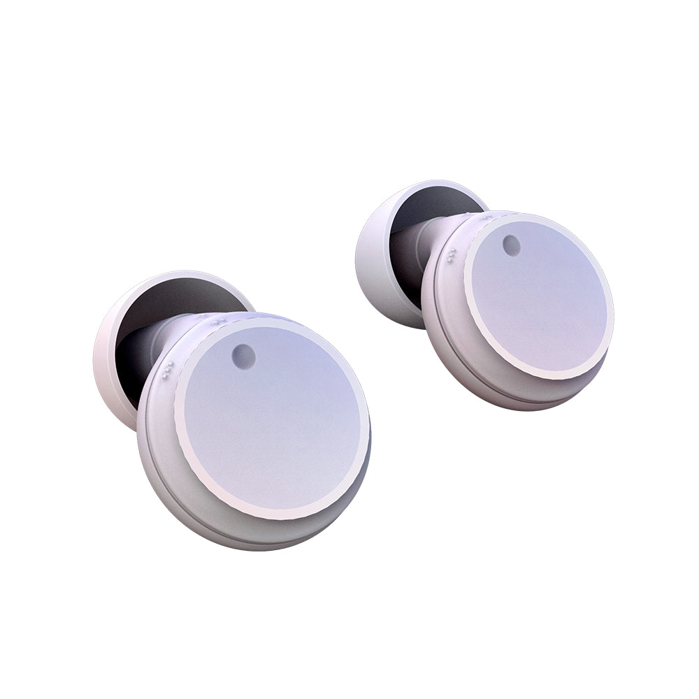 Pair of Silicone Ear Plugs Hearing Protection Sleeping Earplugs for Noise Cancelling White