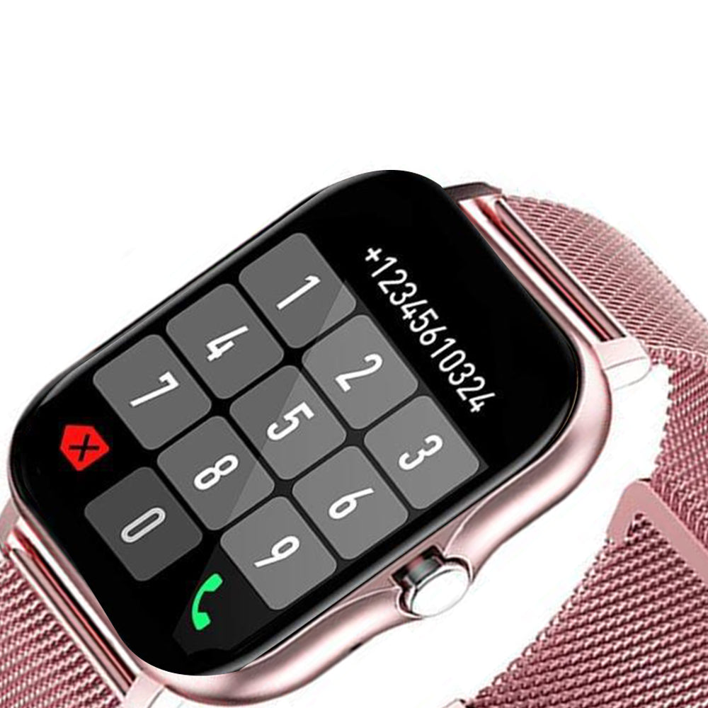 Smart Watch Bluetooth Fitness Tracker Heart Rate Monitoring Sports Watch for Women Men -Pink