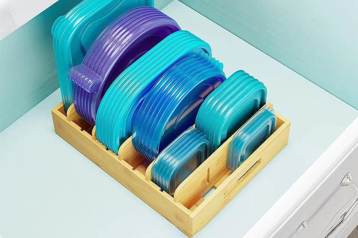 Organizer for Cabinet Bamboo Storage Tray for Tea Bags Medicines Stationery