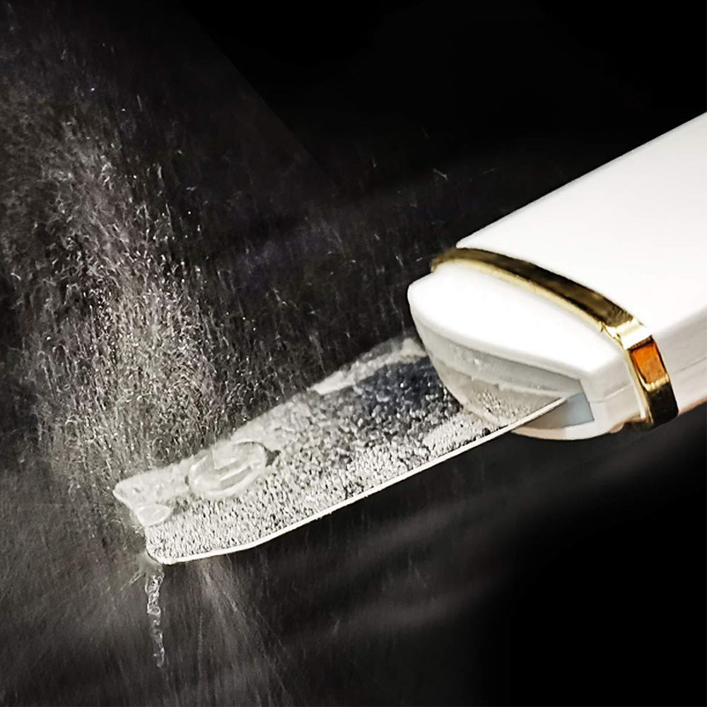 Electric Facial Skin Scrubber Ultrasonic Blackhead Remover Spatula Comedone Extractor Cleanser