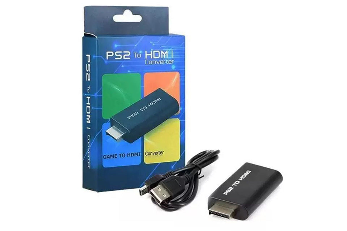 PS2 To HDMI Converter Adapter With USB Power Cable Supports All PS2 Display Mode