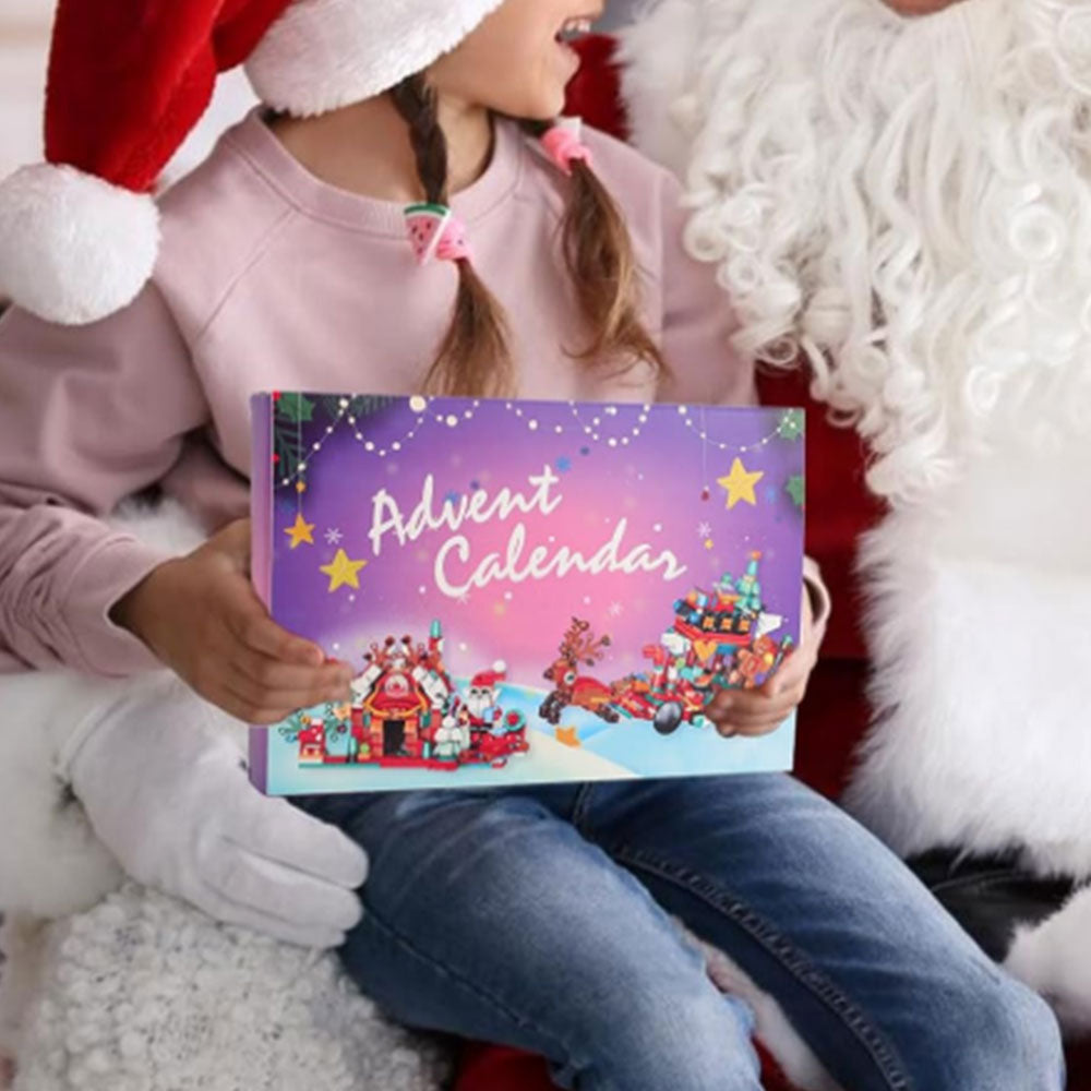 24 Days Christmas Advent Calendar Kids Building Blocks Playsets Blind Box Xmas Surprise Style 2