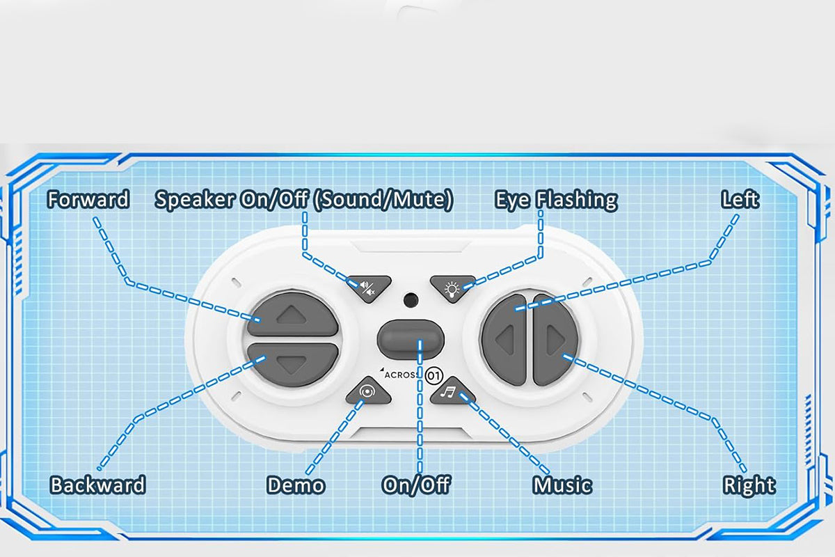 Remote Control Robot Toys RC Robots with LED Eyes Flexible Head Arms Music Dance Moves Christmas Gift Birthday-Grey