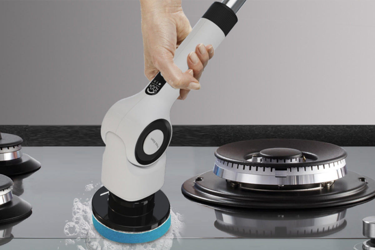 Cordless Electric Spin Scrubber Turbo Scrub Cleaning Brush with 7 Brushes