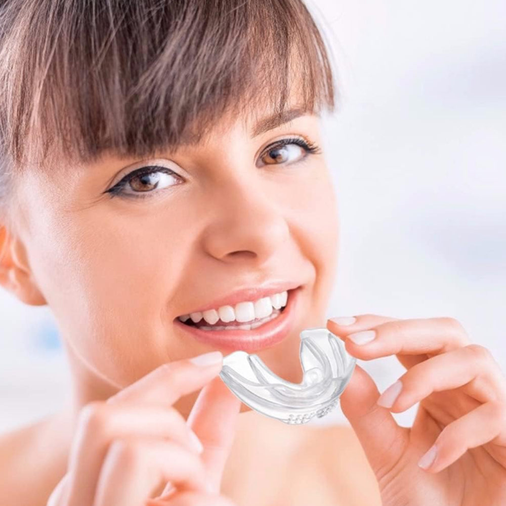Mouth Guard Case with Mirror Retainer Case Night Guard Storage Box White